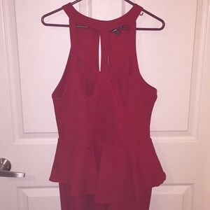 Red Peplum Dress